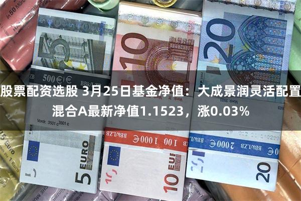 股票配资选股 3月25日基金净值：大成景润灵活配置混合A最新净值1.1523，涨0.03%