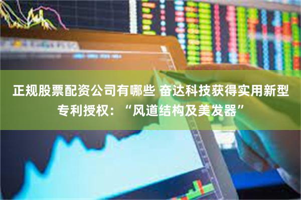 正规股票配资公司有哪些 奋达科技获得实用新型专利授权：“风道结构及美发器”