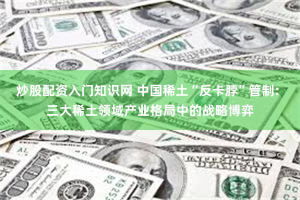 炒股配资入门知识网 中国稀土“反卡脖”管制: 三大稀土领域产业格局中的战略博弈