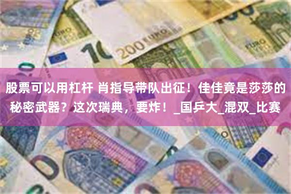 股票可以用杠杆 肖指导带队出征！佳佳竟是莎莎的秘密武器？这次瑞典，要炸！_国乒大_混双_比赛